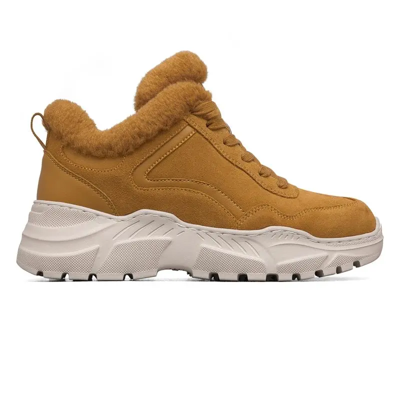 China Factory Custom Women Men Winter Outdoor Faux Fur Shoes Unisex Snow Winter Boots